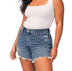 Abercrombie & Finch 4" High-Rise Mom Jeans Shorts